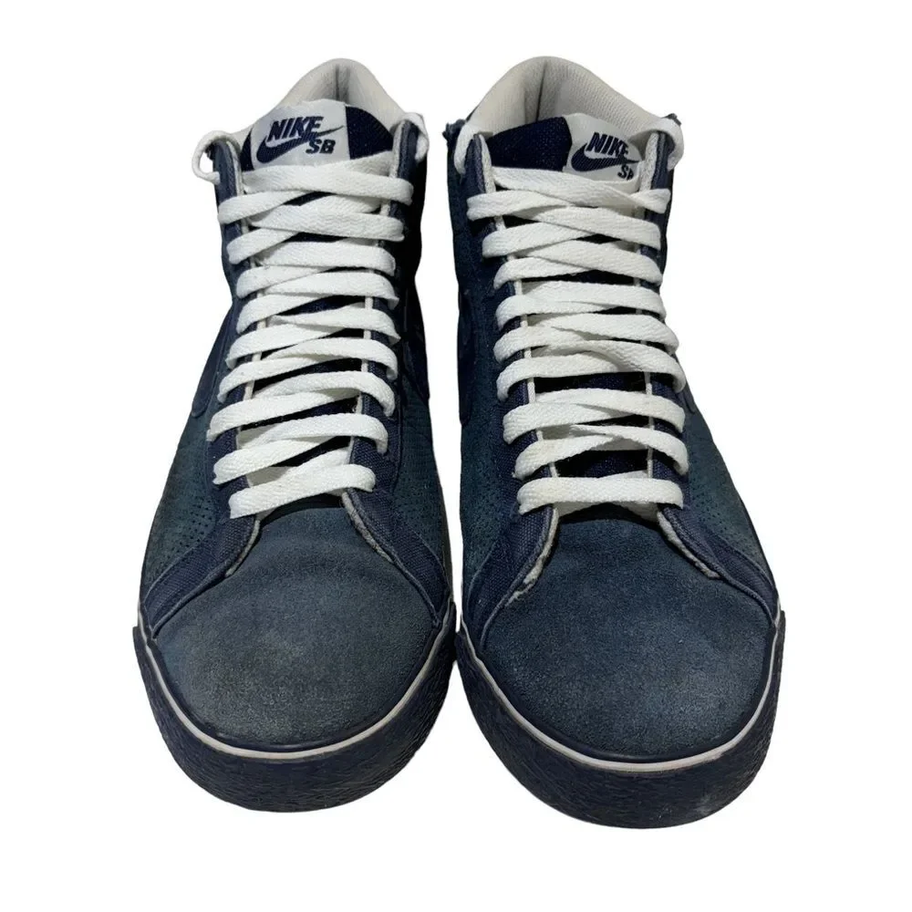 Vintage Nike Blazers SB Poets Lighthouse Blue Suede Sz 11